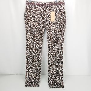 Scotch & Soda Slim Chino Pants Animal Print Mid Ri